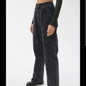 Ragged Priest checkerboard dad jeans, size 32